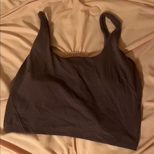 Lululemon cropped tank. It’s a deep purple